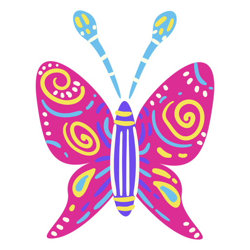 Butterfly mexican flat PNG Design