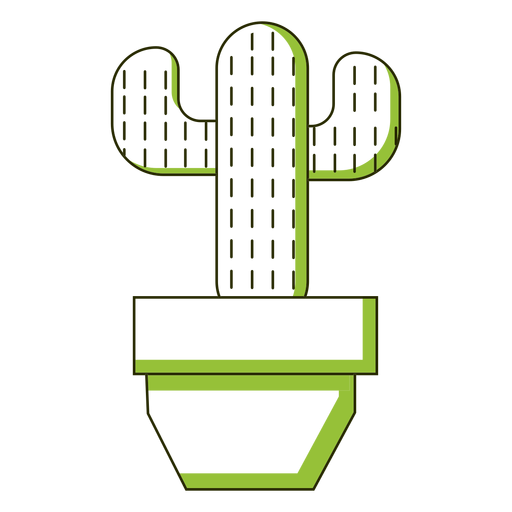 Cactus duo tone illustration PNG Design