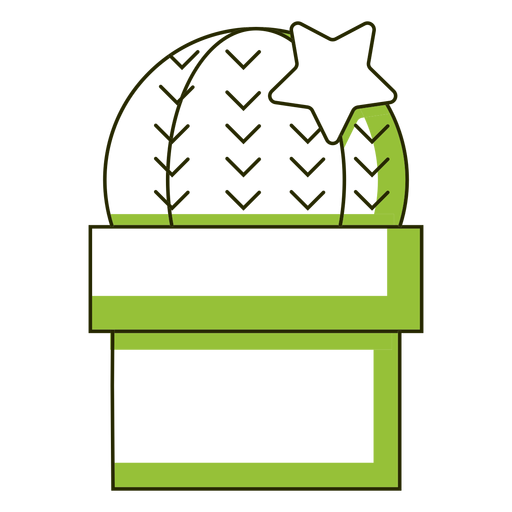 Kaktus mit Startillustration PNG-Design