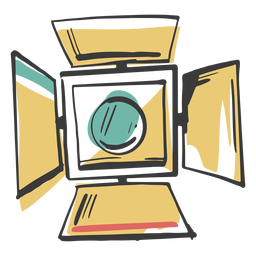 Camera action lights element PNG Design