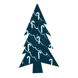 Resumo de bengala de árvore de natal Desenho PNG