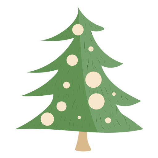 Weihnachtsbaum einfache Dekore PNG-Design
