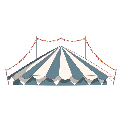 Tenda de circo colorida Desenho PNG