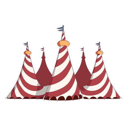 Circus tents colored Transparent PNG & SVG vector file