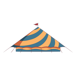 Colored circus tent PNG Design