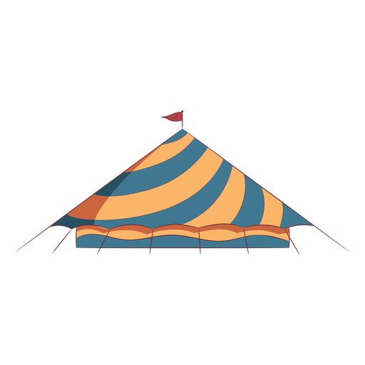Colored circus tent