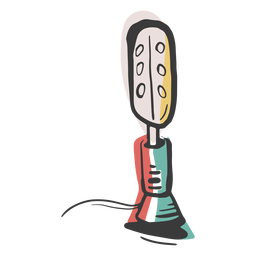 Elemento de micrófono de color Diseño PNG