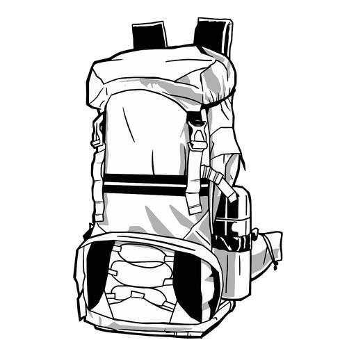 Cool backpack drawn - Transparent PNG & SVG vector file