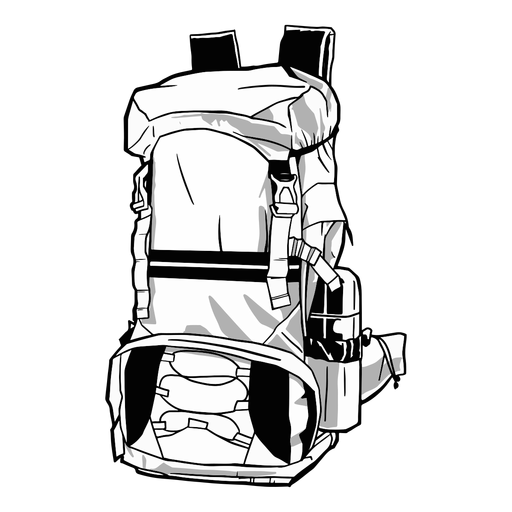 Cooler Rucksack gezogen PNG-Design