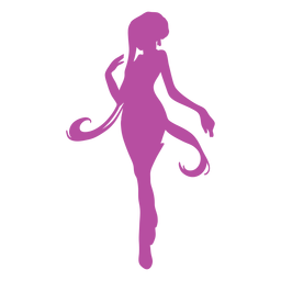 Silhueta de menina anime fofa Desenho PNG