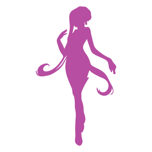 Cute anime girl silhouette