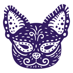 Silhueta mexicana de gato bonito Desenho PNG