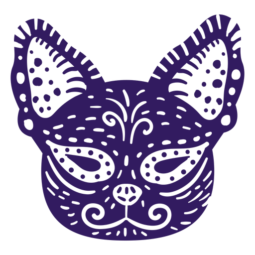 Cute cat mexican silhouette PNG Design