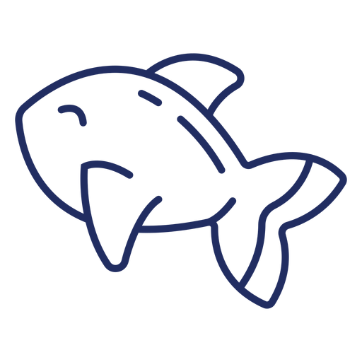 Cute fish stroke PNG Design