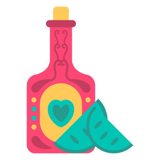 Lindo tequila plano Diseño PNG