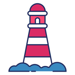 Lindo farol plano Desenho PNG
