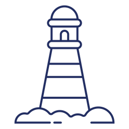 Curso de farol bonito Desenho PNG