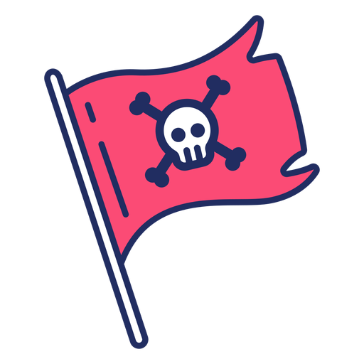 Linda bandera pirata Diseño PNG