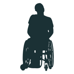 Silhueta de pessoa com deficiência Desenho PNG