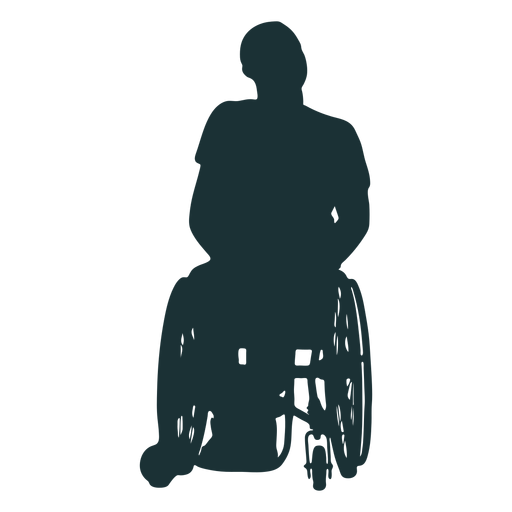Silhouette einer behinderten Person PNG-Design