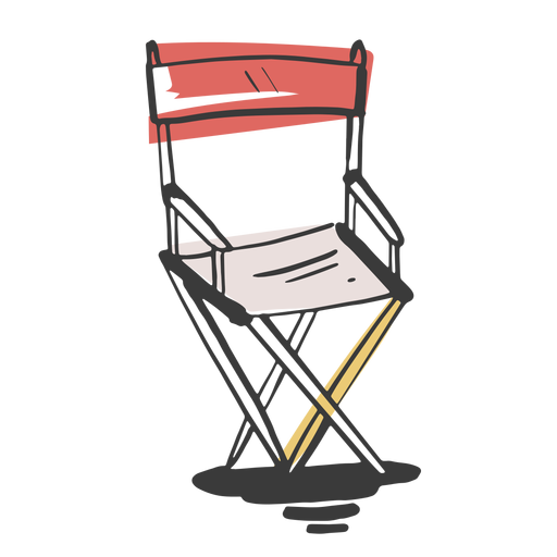 Drawn director chair PNG Design