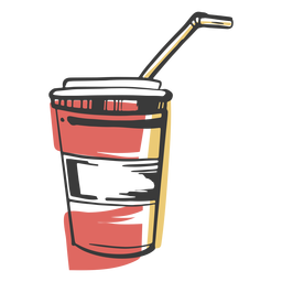 Copo de bebida desenhado Desenho PNG