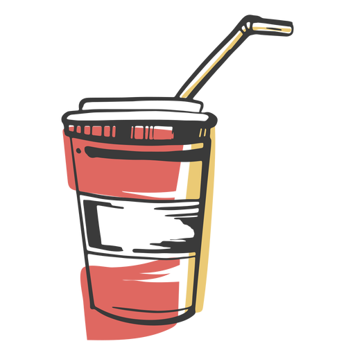 Copo de bebida desenhado Desenho PNG
