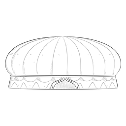 Carpa de circo de techo redondo dibujado Diseño PNG