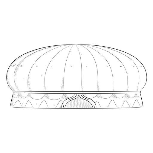 Carpa de circo de techo redondo dibujado Diseño PNG