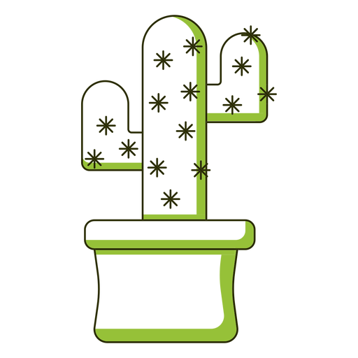 Duo tone cactus illustration