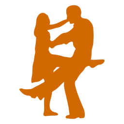 Dúo bailando simple Diseño PNG