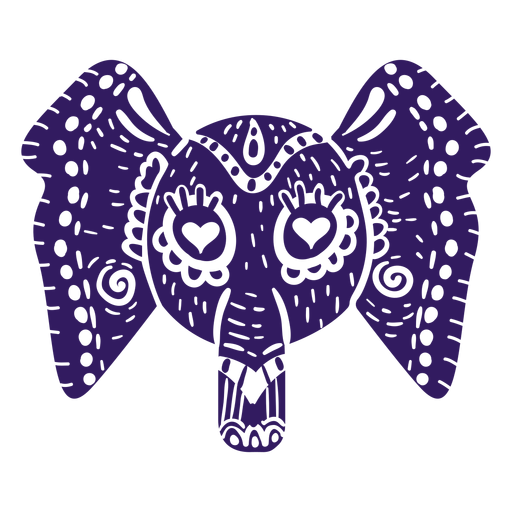 Silhueta mexicana de elefante Desenho PNG
