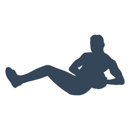 Exercise person with ball silhouette PNG Design