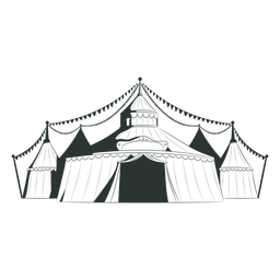 Grand circus tents PNG Design