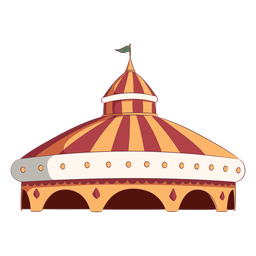 Grand colored circus tent PNG Design