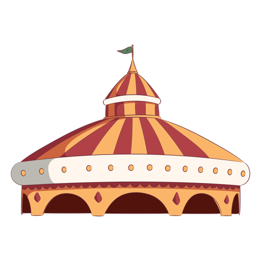 Grande tenda de circo colorida