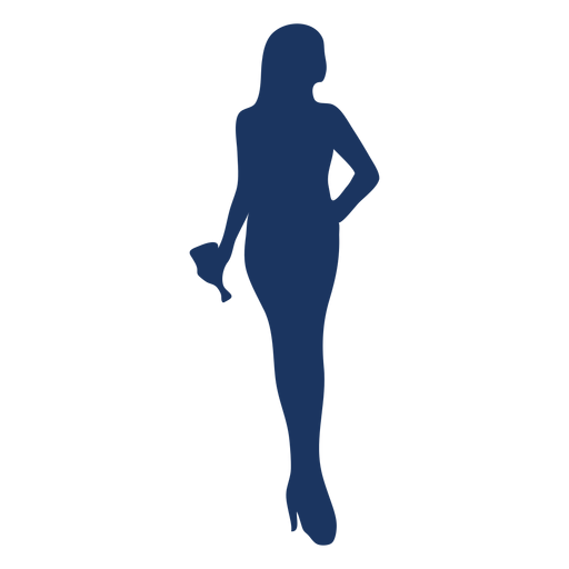 Hand on hip cocktail girl silhouette PNG Design