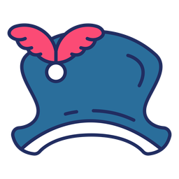 Sombrero pirata plano Diseño PNG