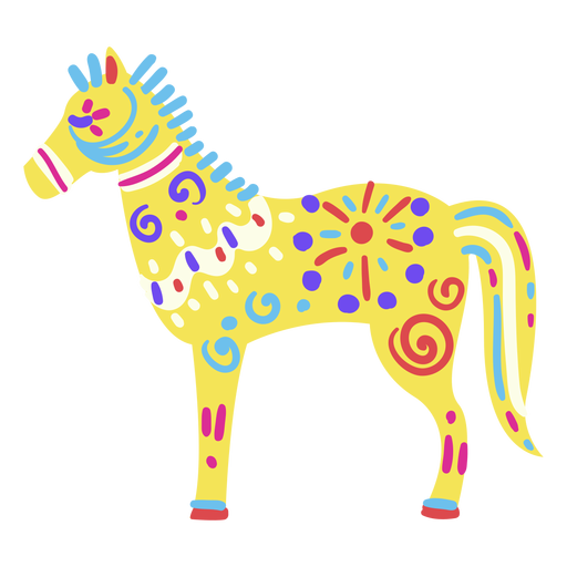 Cavalo mexicano plana Desenho PNG