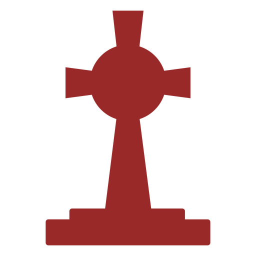 Large cross gravestone silhouette - Transparent PNG & SVG vector file