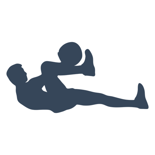 Laying down person silhouette PNG Design