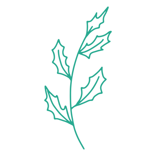 Elemento de doodle de hojas Diseño PNG