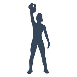 Lift kettle bell silhouette Transparent PNG