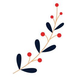 Elemento navideño de frutas pequeñas Diseño PNG