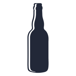 Lange Hals Bierflasche Silhouette PNG-Design
