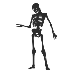 Looking at arm skeleton silhouette Transparent PNG