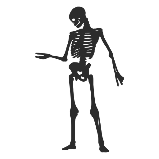 Looking at arm skeleton silhouette - Transparent PNG & SVG vector file