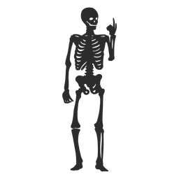 Betrachten der Fingerskelett-Silhouette PNG-Design