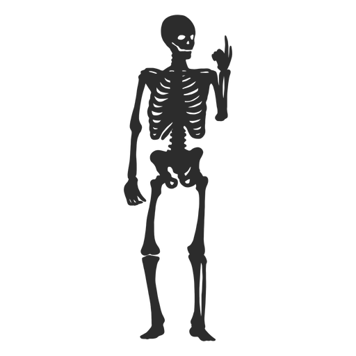 Looking At Fingers Skeleton Silhouette PNG & SVG Design For T-Shirts