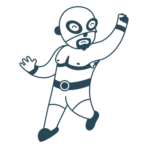 Mexican fighter cool PNG Design